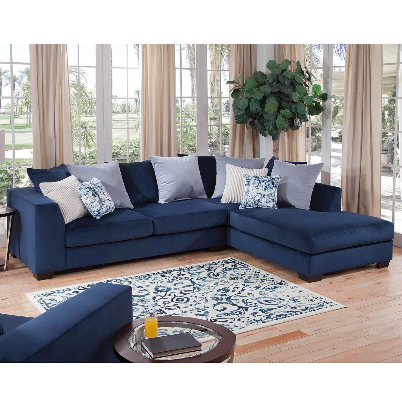 Blue 2 deals piece sectional